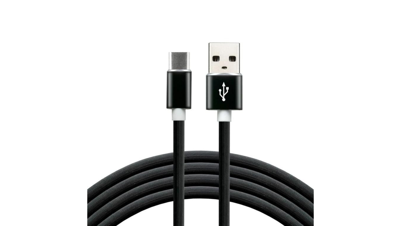 Kabel przewód silikonowy USB - USB-C / Typ-C everActive CBS-1CB 100cm z obsługą szybkiego ładowania do 3A czarny