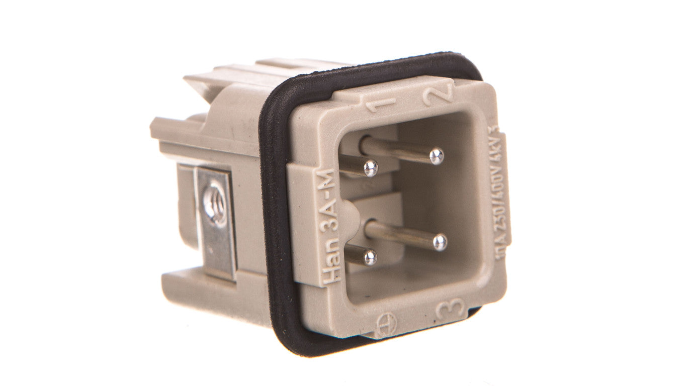 Złacze śrubowe (wkład) (0,75-1,5 mm2) 3+PE męskie 230/400V 10A Han A 09200032611