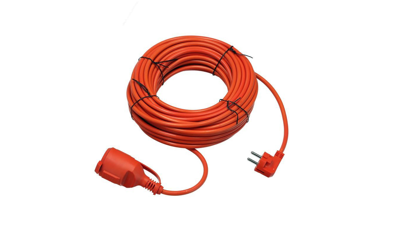 Przedłużacz ogrodowy pomarańczowy 20m (3X1,5mm) IP44, gniazdo Schuko HOROZ ELECTRIC