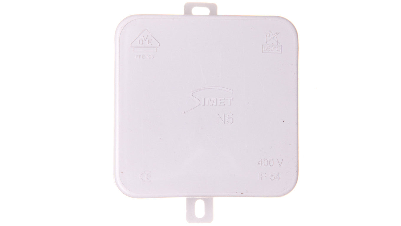 Puszka n/t hermetyczna pusta 75x75x38mm IP54 z dławicą zintegrowaną szara N5 samogasnąca bezhalogenowa 83005002