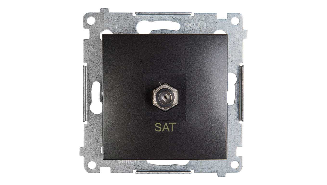 Simon 54 Gniazdo antenowe pojedyncze SAT antracyt DASF1.01/48