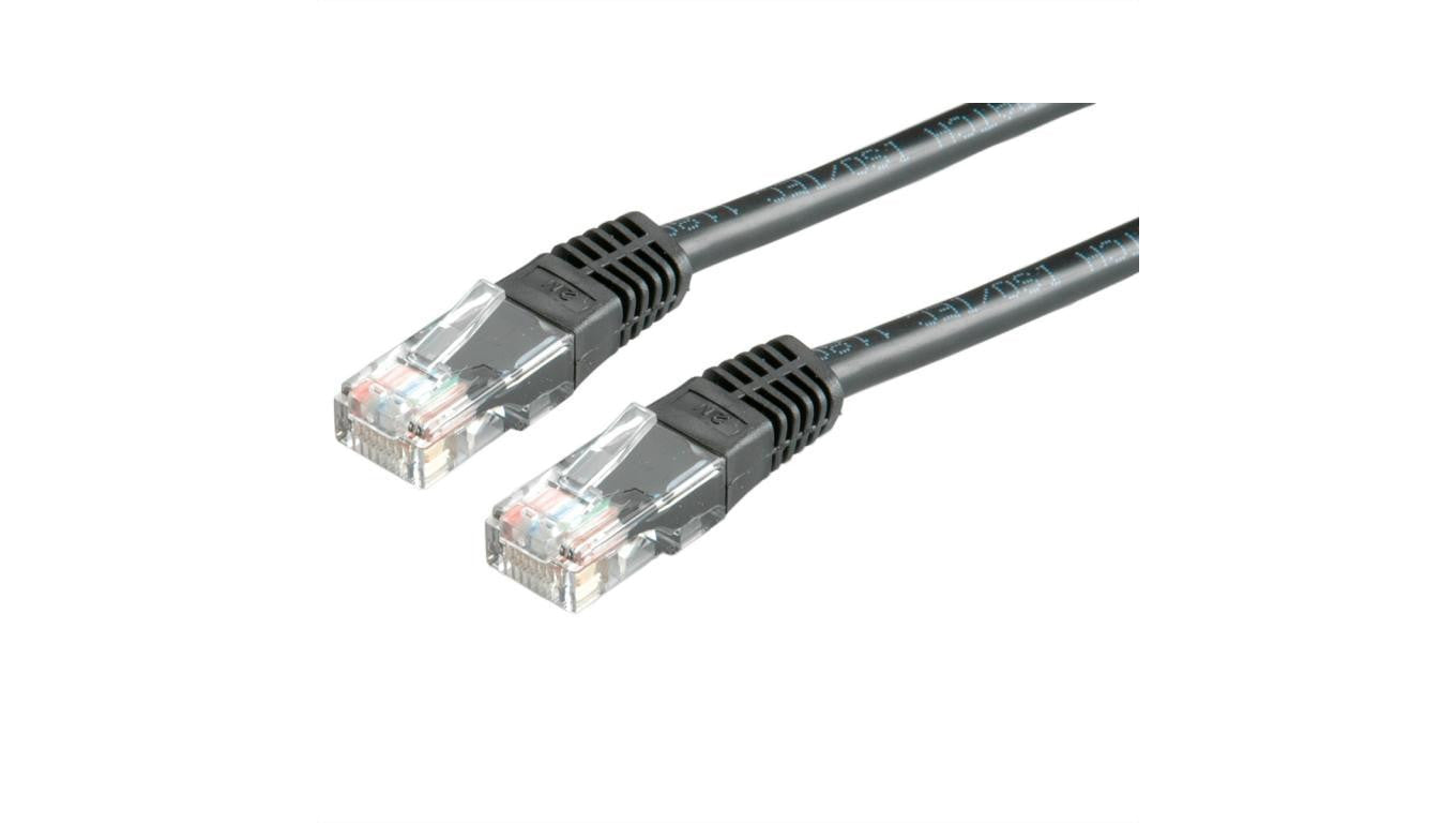 VALUE Kabel krosowy Cat.6 UTP (klasa E), czarny, 0,5 m