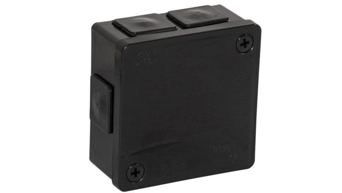 Puszka natynkowa pusta 6 wlotów VIPLAST VP-22 CZARNA IP55 86x86x40mm 022-05