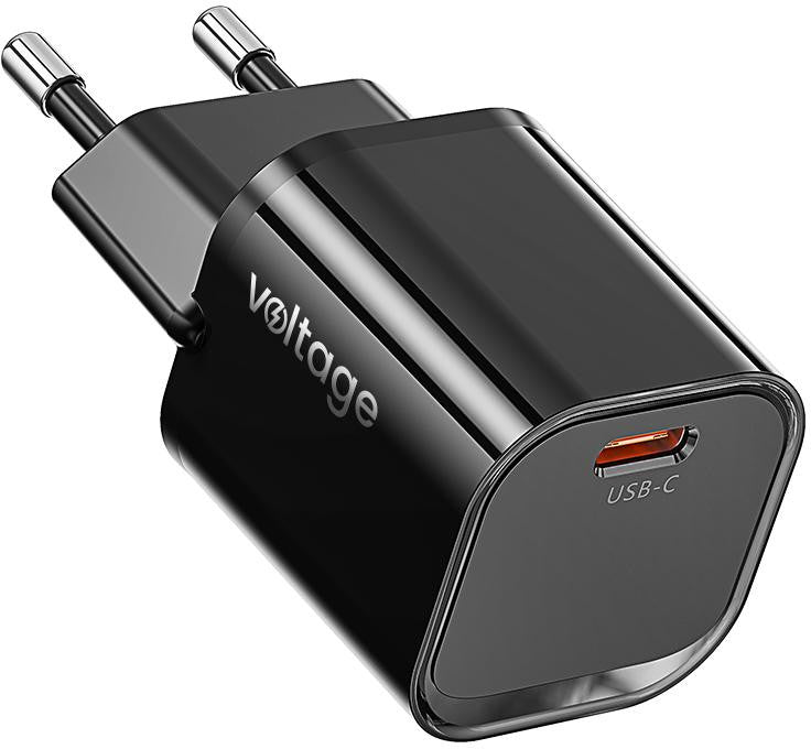 Ładowarka sieciowa Voltage GaN Charger Mini 20W PD 3.0 QC 3.0 USB-C czarna