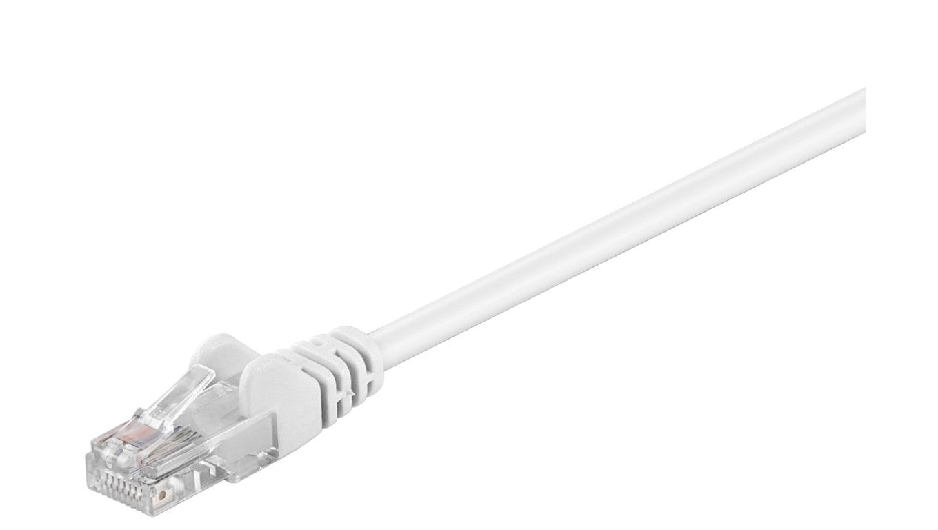 CAT 5e Kabel łączący, U/UTP, biały - Długość kabla 7.5 m