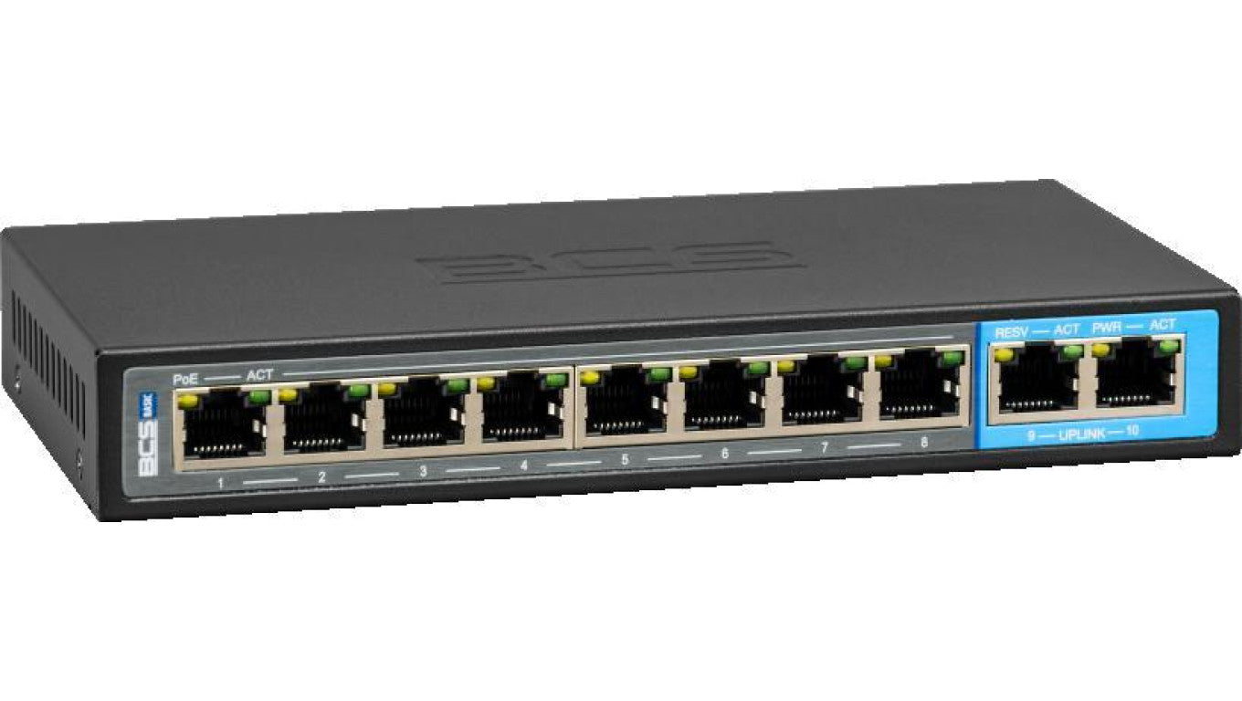 Switch PoE 8-portowy 1Gbps BCS-B-SP08G02G