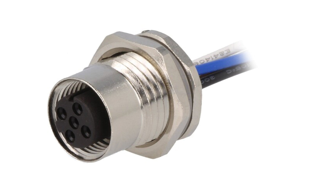 Złącze okrągłe M12 żeńskie proste 4-PIN 250V 0,2m T4171110504-001