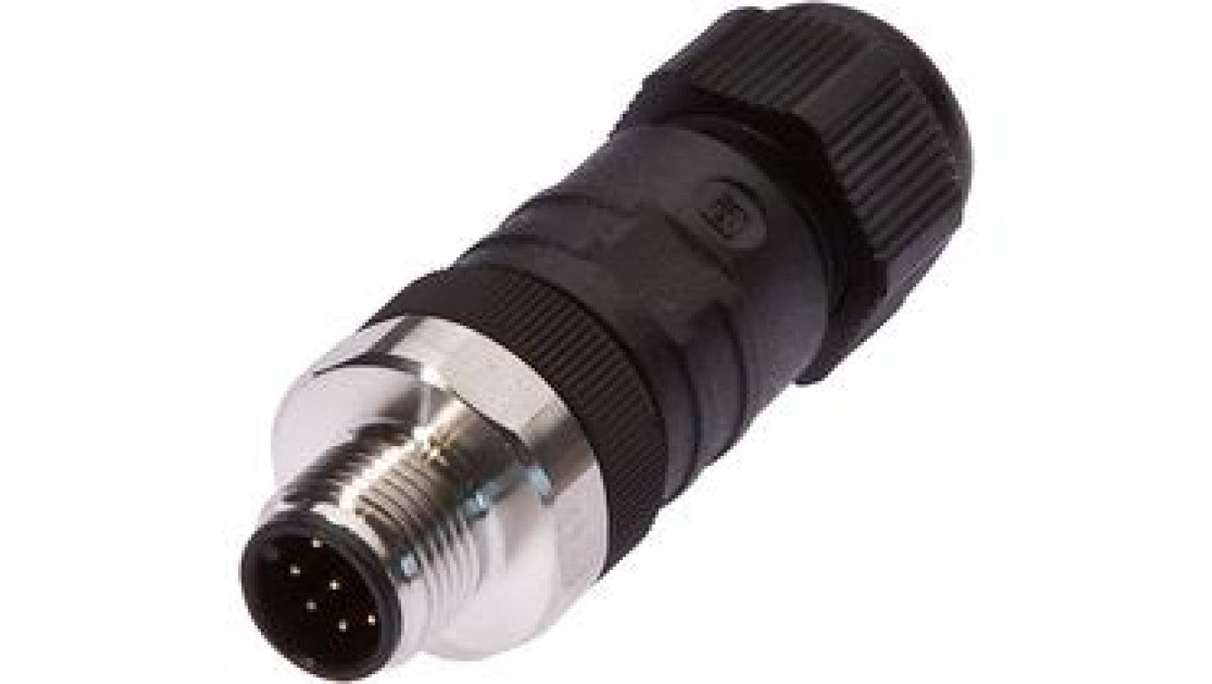 Gniazdo kablowe proste fi3-6,5mm 2A 30V -25-85stC M12 męskie 8-PIN IP67 VK00382H