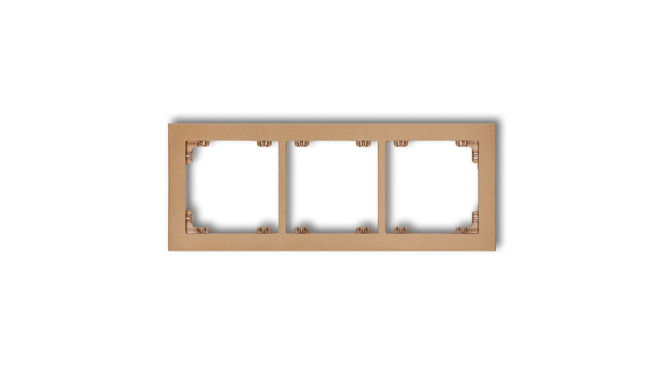 DECO Ramka potrójna złoty metalik 8DR-3