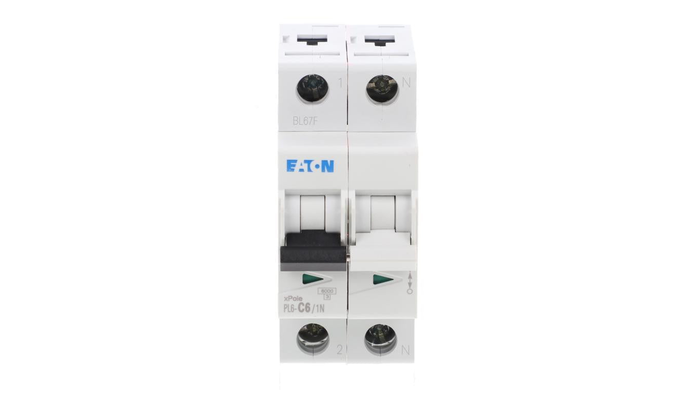 Wyłącznik nadprądowy 1P+N C 6A 6kA AC PL6-C6/1N 106031