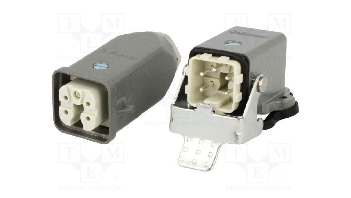 Złącze HDC męskie + żeńskie GWconnect PIN 5 10A 400V 4+PE 93603-0030