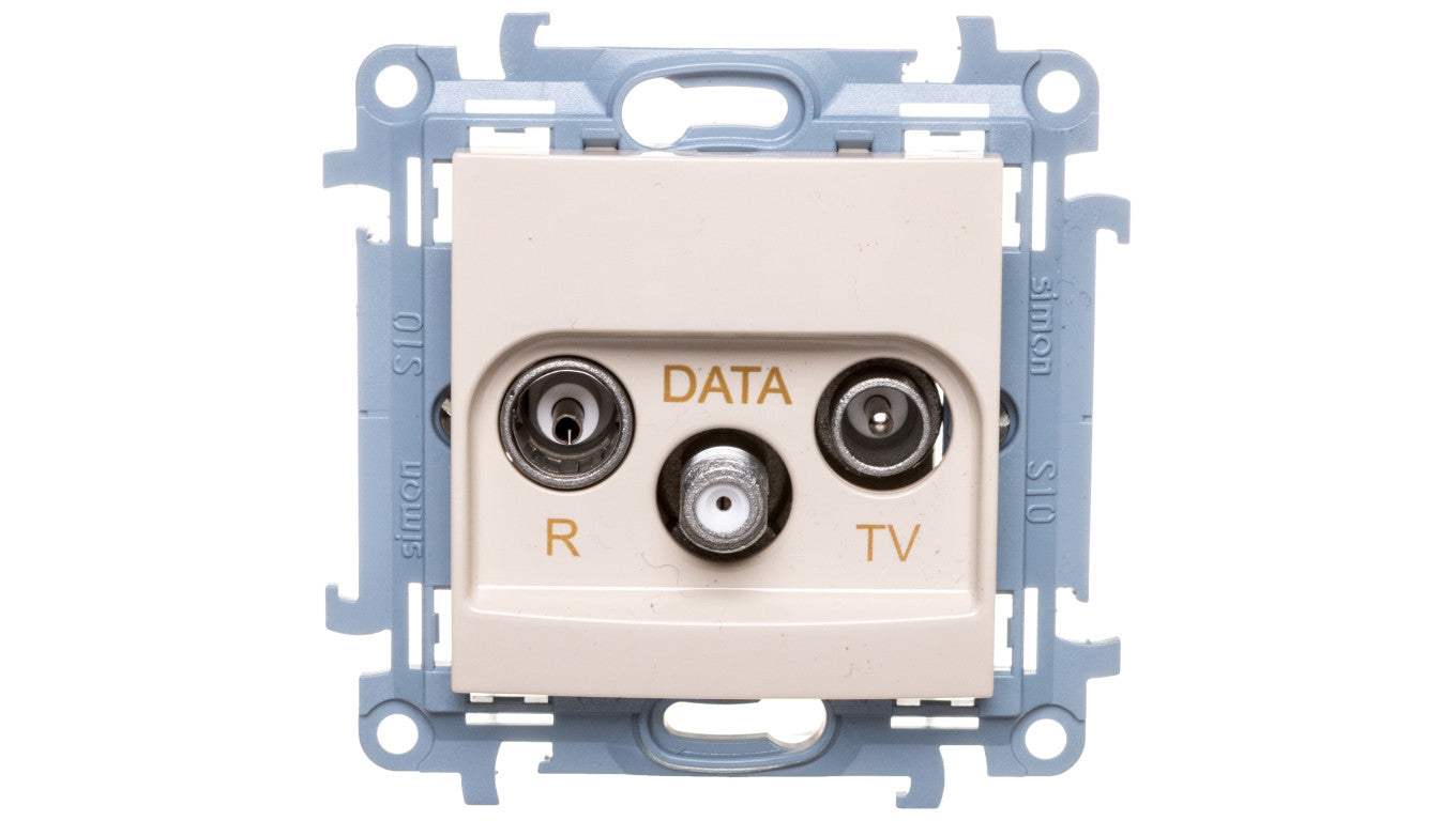 Simon 10 Gniazdo antenowe RTV-DATA kremowy CAD.01/41