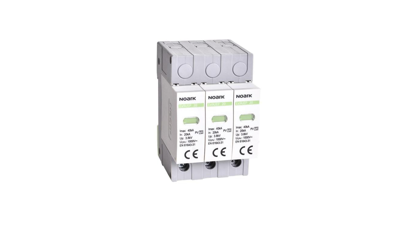 Ogranicznik przepięć Typ T2 3P 1200V DC dla uziemionych systemów PV Ex9UEP