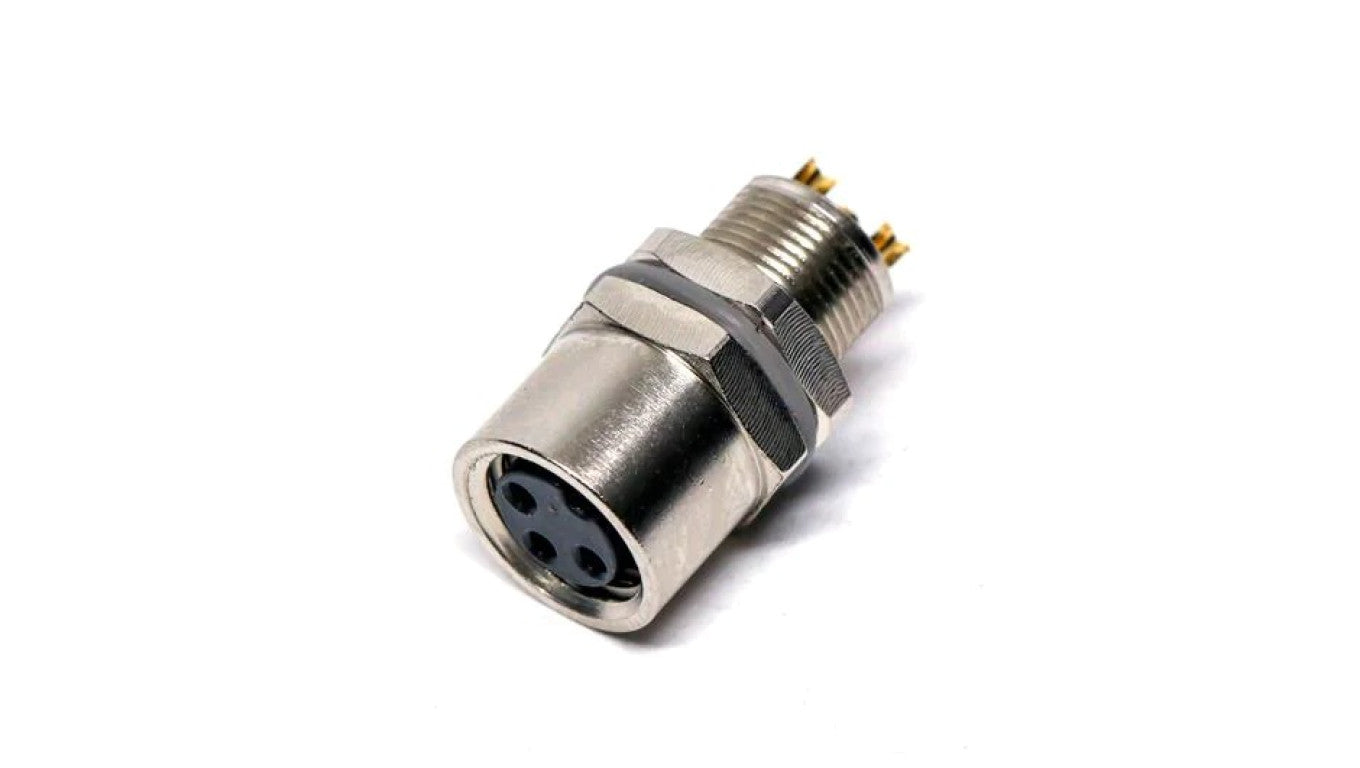 Złącze okrągłe M8 żeńskie proste do lutowania 3-PIN 60V T4033014031-000