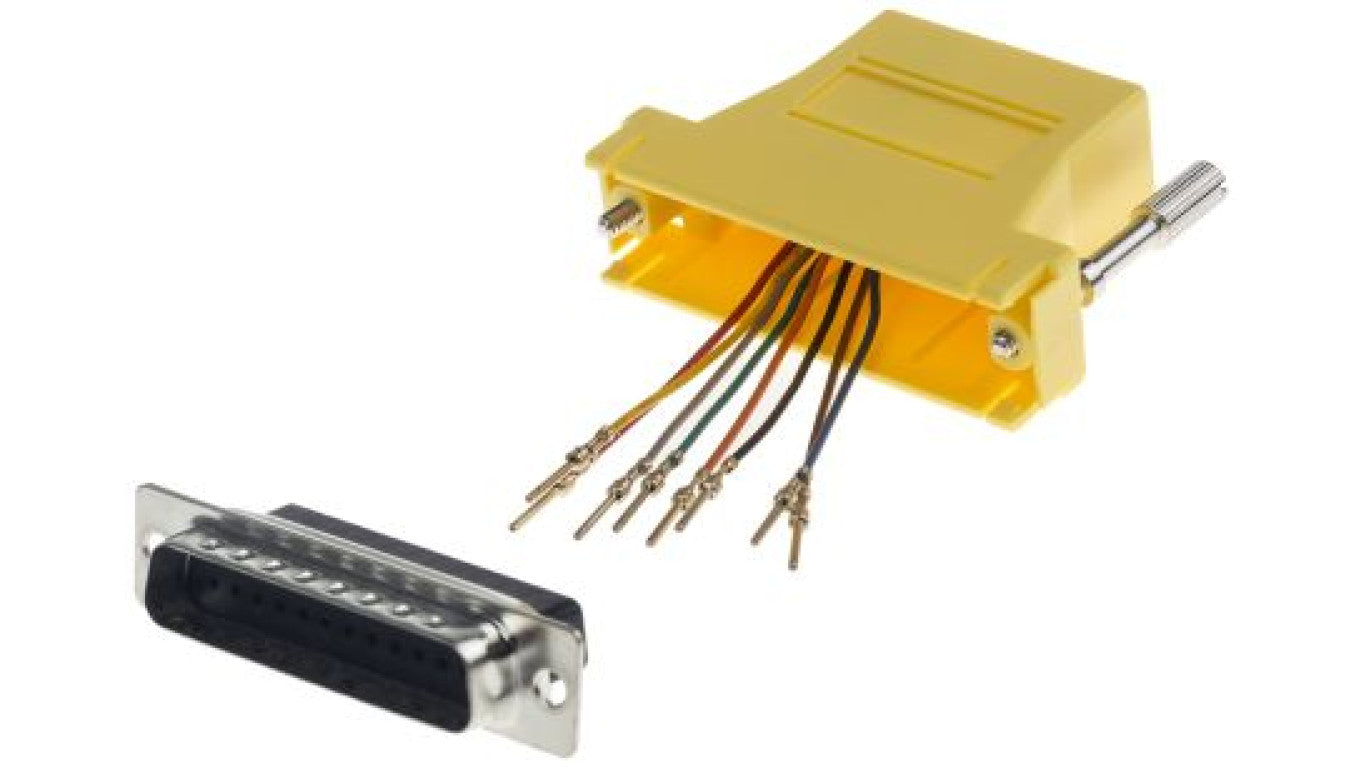 Adapter do złączy RJ, 25-stykowe D-sub męskie, RJ45 żeńskie