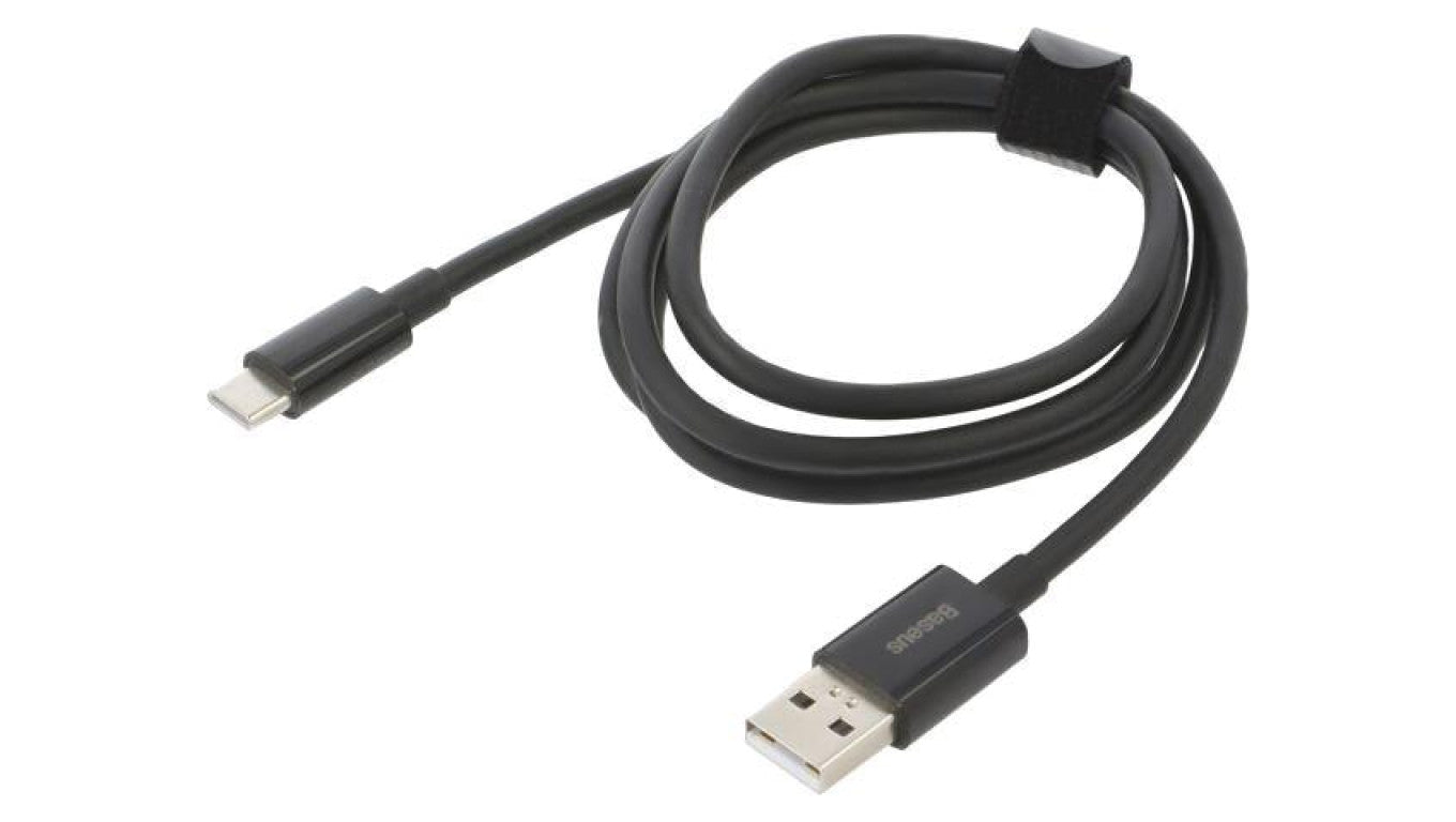 Kabel USB A wtyk - USB C wtyk 1m czarny 65W CAYS000901
