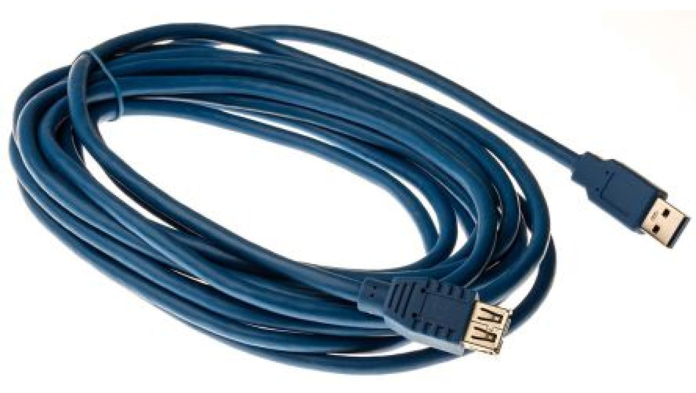 Przedłużacz USB, dł. 5m, kolor: Niebieski