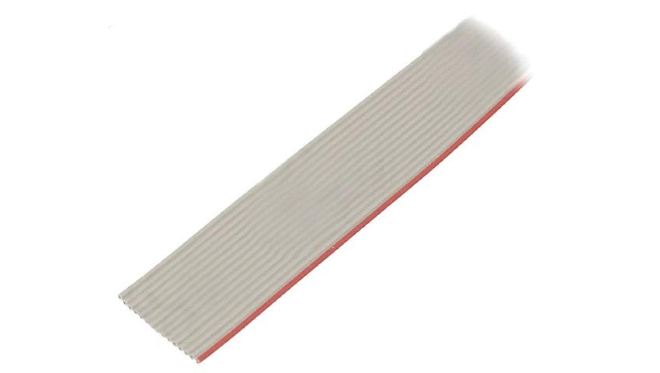 Przewód: wstążkowy 1,27mm linka Cu nieekranowany PVC szary 09180157001