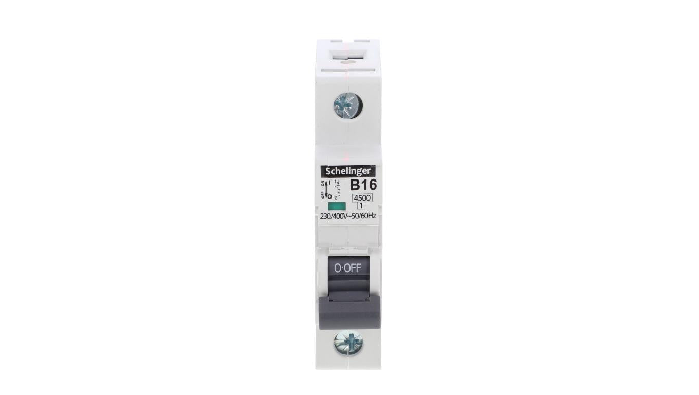 Wyłącznik nadprądowy 1P B 16A 4,5kA AC SCHELINGER A02-G7-1P-B16