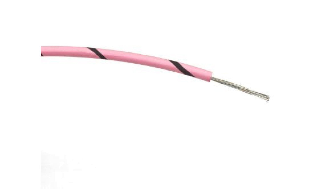 Przewód jednożyłowy linkowy, 0,5 mm², 16/0,2 mm, 24 AWG, PVC, 1 kV AC, Czarny/Szary, dł. 100m, RS PRO