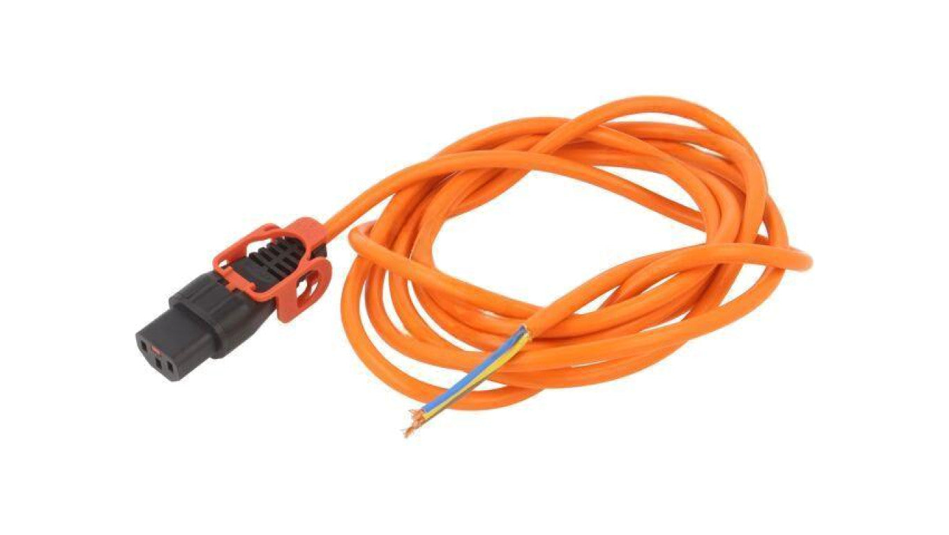 Kabel IEC C13 żeński 3m z blokadą IEC LOCK+ 10A IL13P-SE-H05-3100-300-O