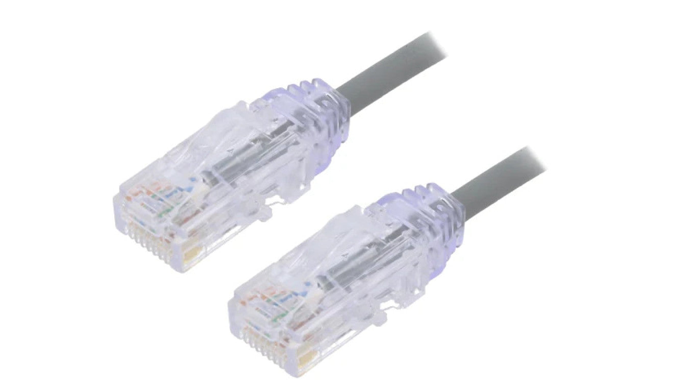 Patch cord TX6A-28™,U/UTP 6a drut Cu LSZH szary 0,5m 28AWG UTP28X0.5MGY