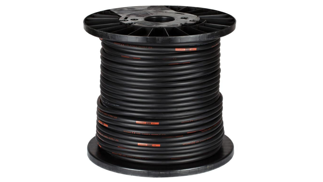 Kabel przemysłowy gumowy TITANEX OnPD / H07RN-F 4x1,5mm2 czarny 450/750V zewnętrzny olejoodporny linka Nexans /300m/