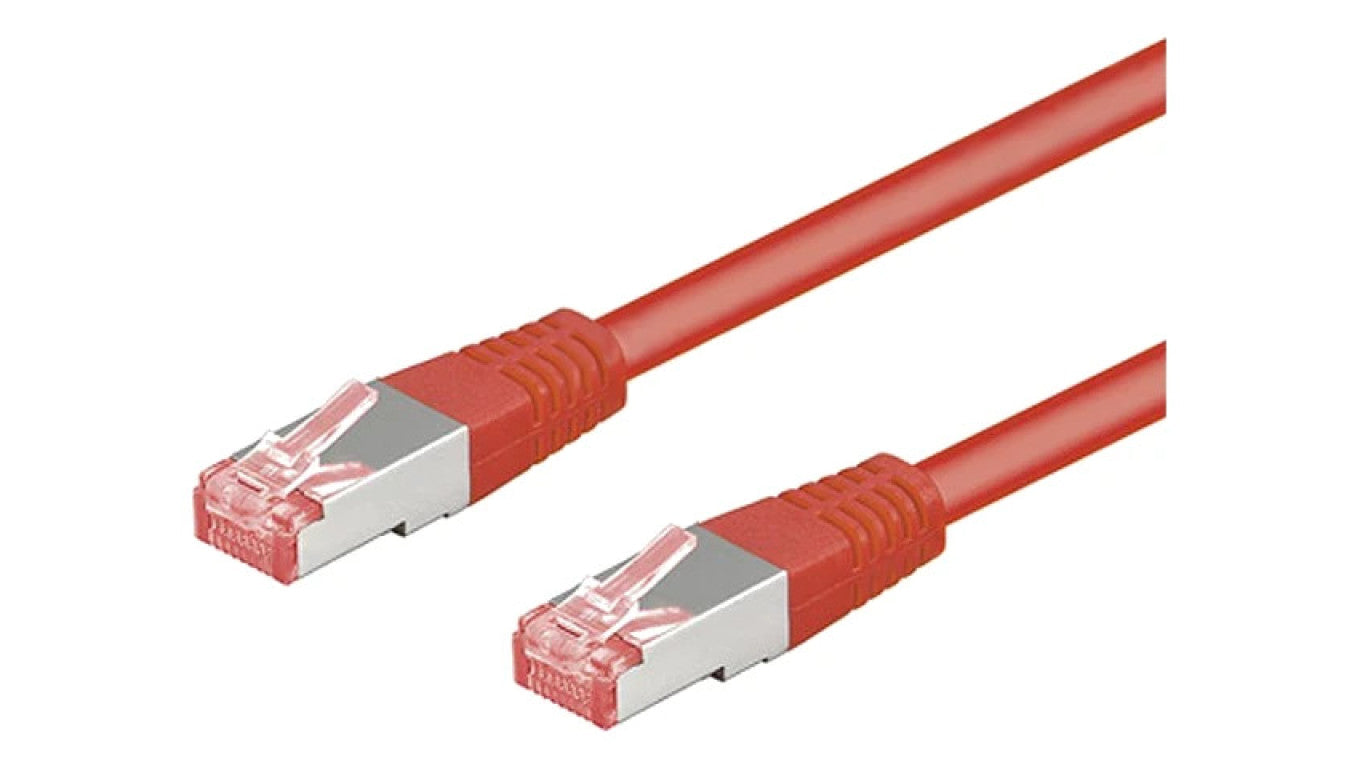 Patch cord S/FTP 6a linka Cu LSZH czerwony 5m 27AWG 93819