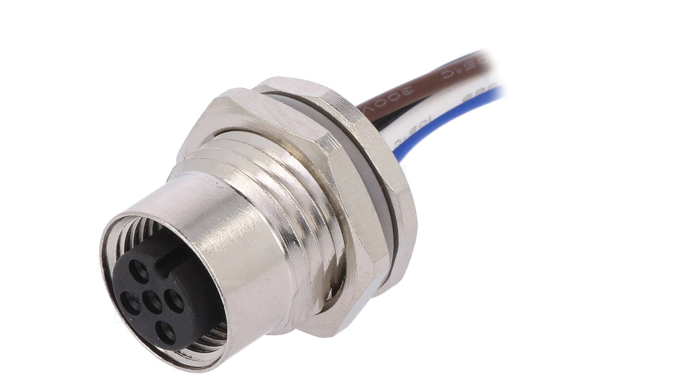 Złącze okrągłe M12 żeńskie proste 4-PIN 250V 0,2m T4171110004-001