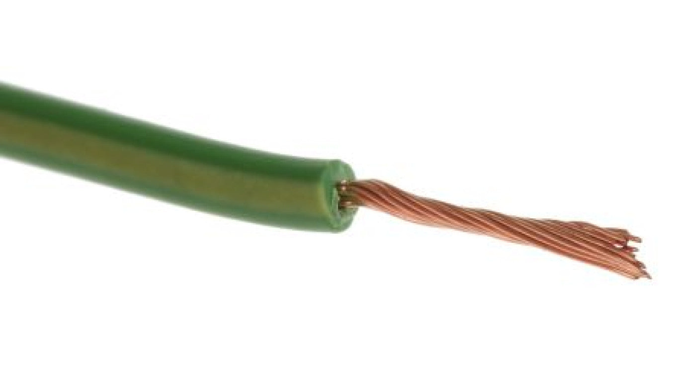 Kabel trzynormowy, dł. 100m 0,5 mm², 11 A, 1 kV DC, 600 V AC, Maks. +105C Zielony/Żółty Zgodność z trzema normami, RS