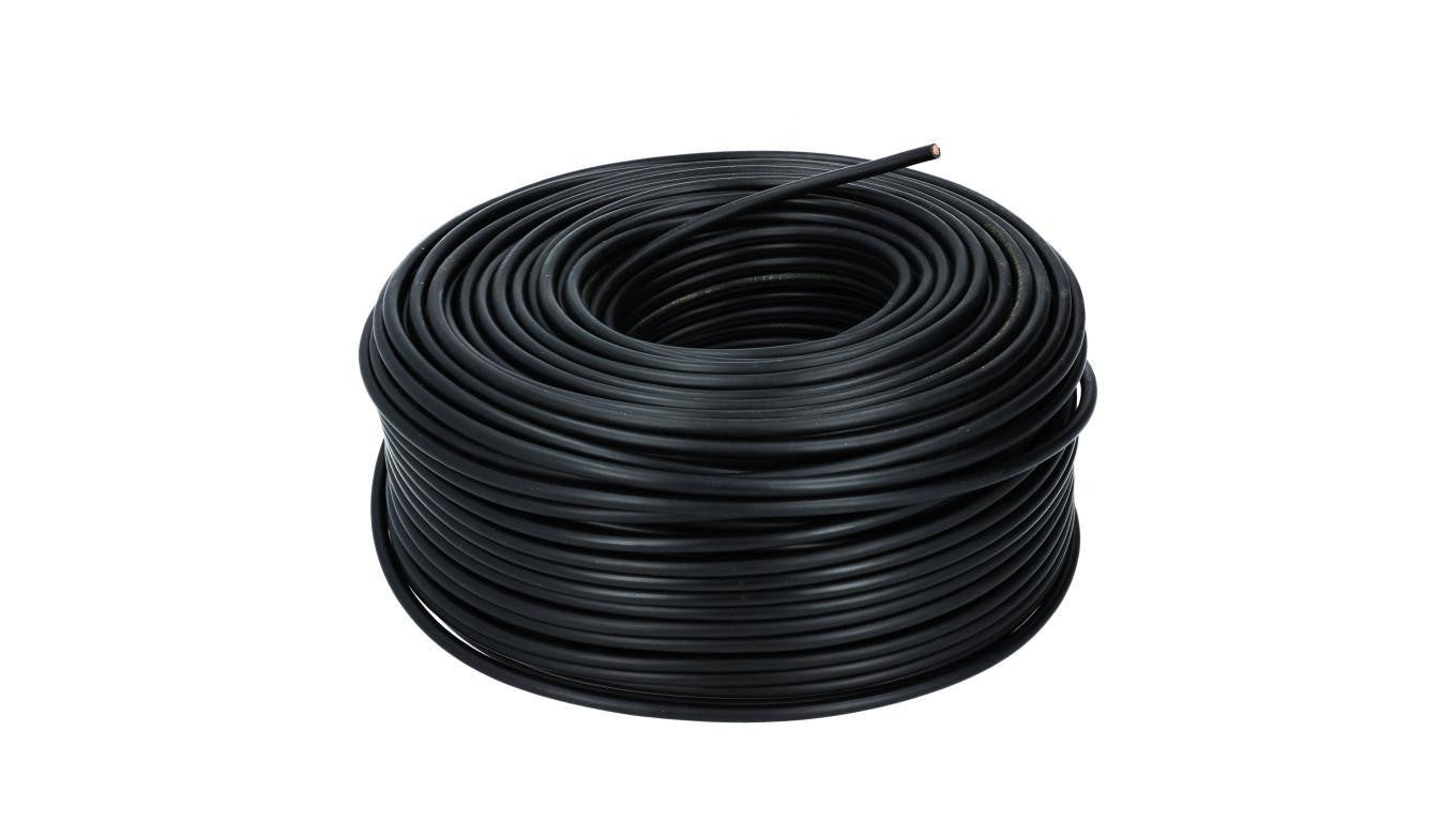 Kabel instalacyjny LgY / H07V-K 1,5mm2 jednożyłowy czarny 450/750V giętki linka Prysmian /100m/