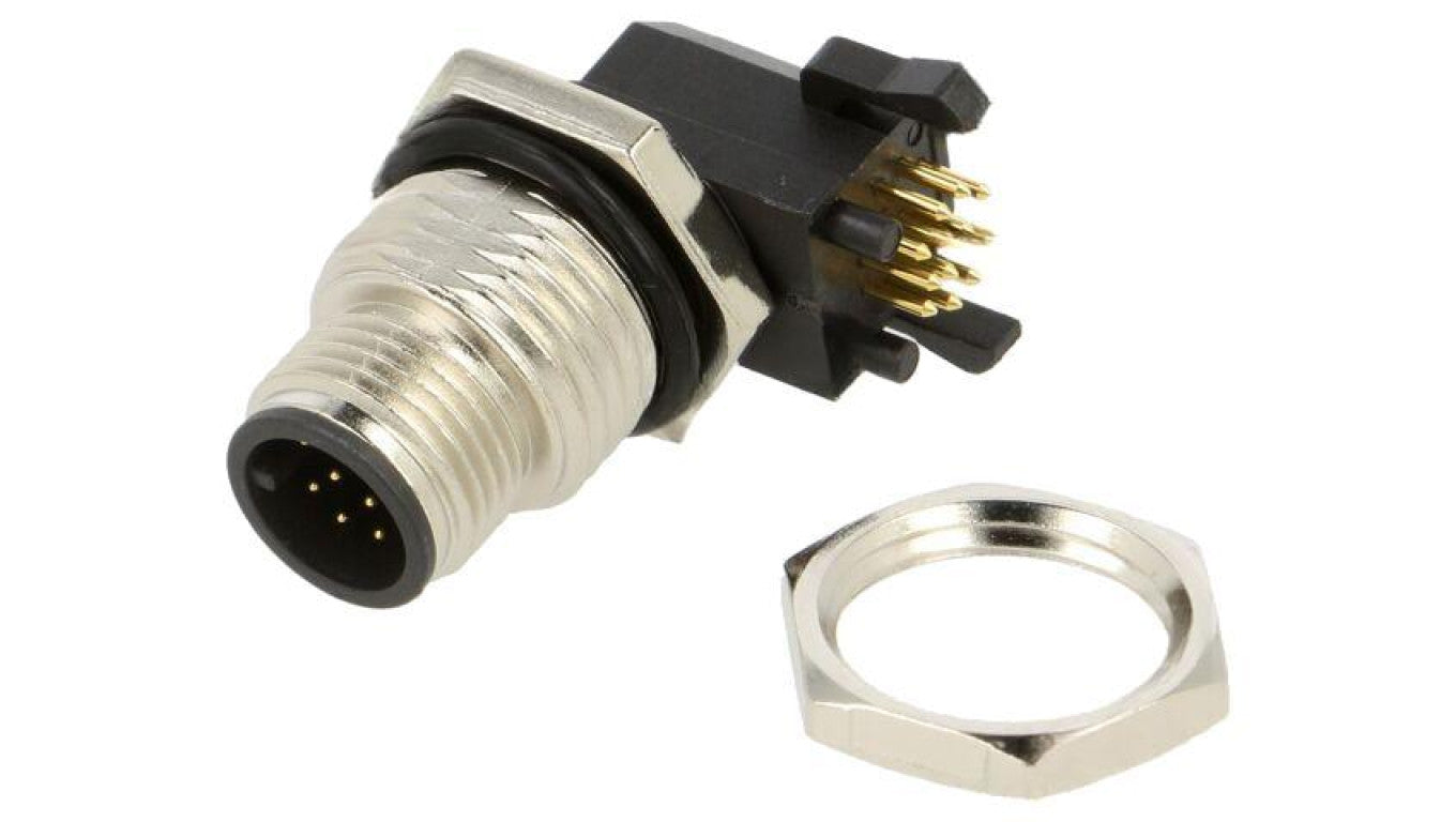 Złącze M12, męskie, PIN:12, gniazdo M12A-12PMMR-SF8001