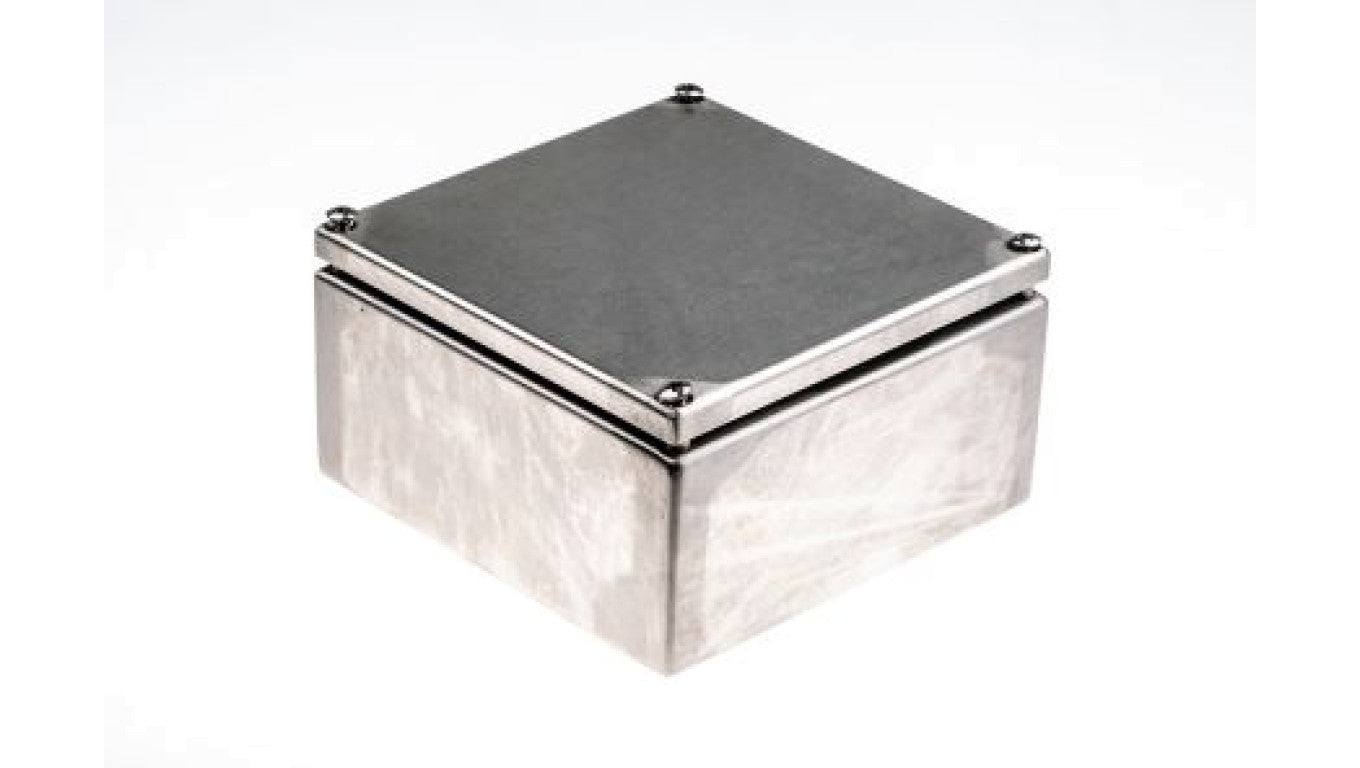 Puszka elektroinstalacyjna, 150 x 80 x 150mm, IP66, kolor Niemalowany, materiał Stal nierdzewna, RS PRO