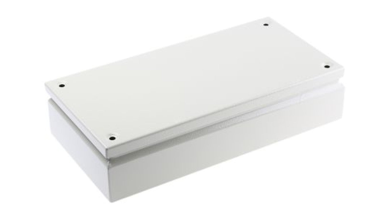 Puszka elektroinstalacyjna, 400 x 200 x 80mm, IP66, kolor RAL 7032, materiał Stal, RS PRO