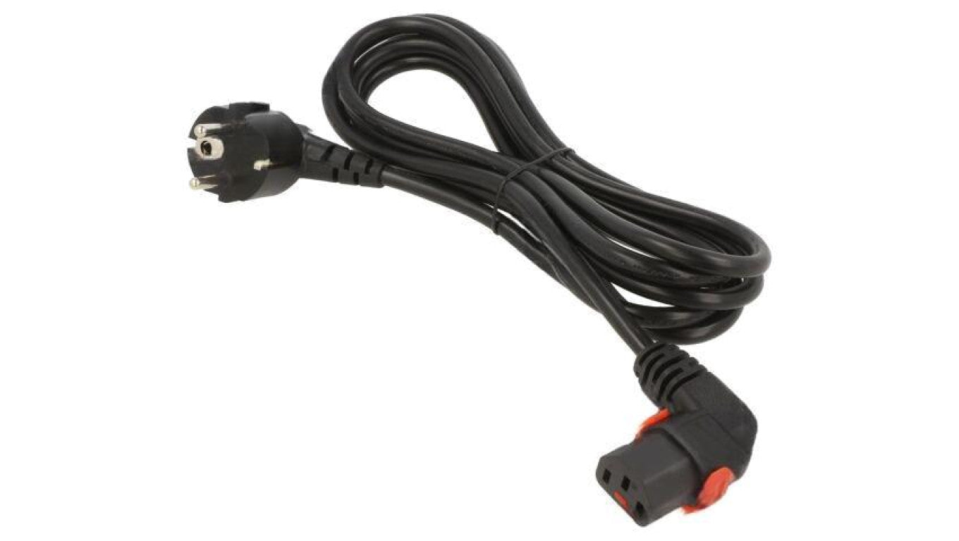 Kabel CEE 7/7 (E/F) wtyk kątowy, IEC C13 żeński kątowy prawy IL13P-R-EU1-H05-3100-300