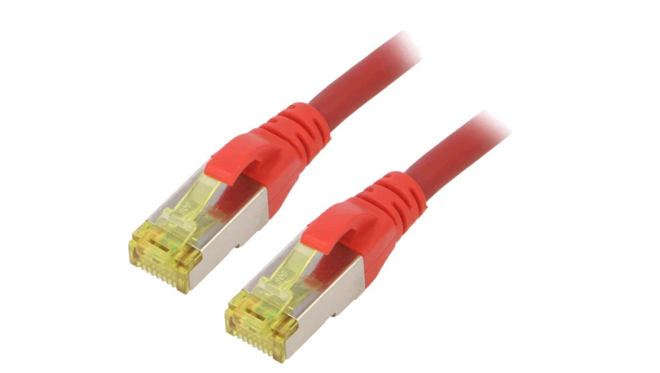 Patch cord S/FTP 6a linka Cu LSZH czerwony 5m 26AWG DK-1644-A-050/R