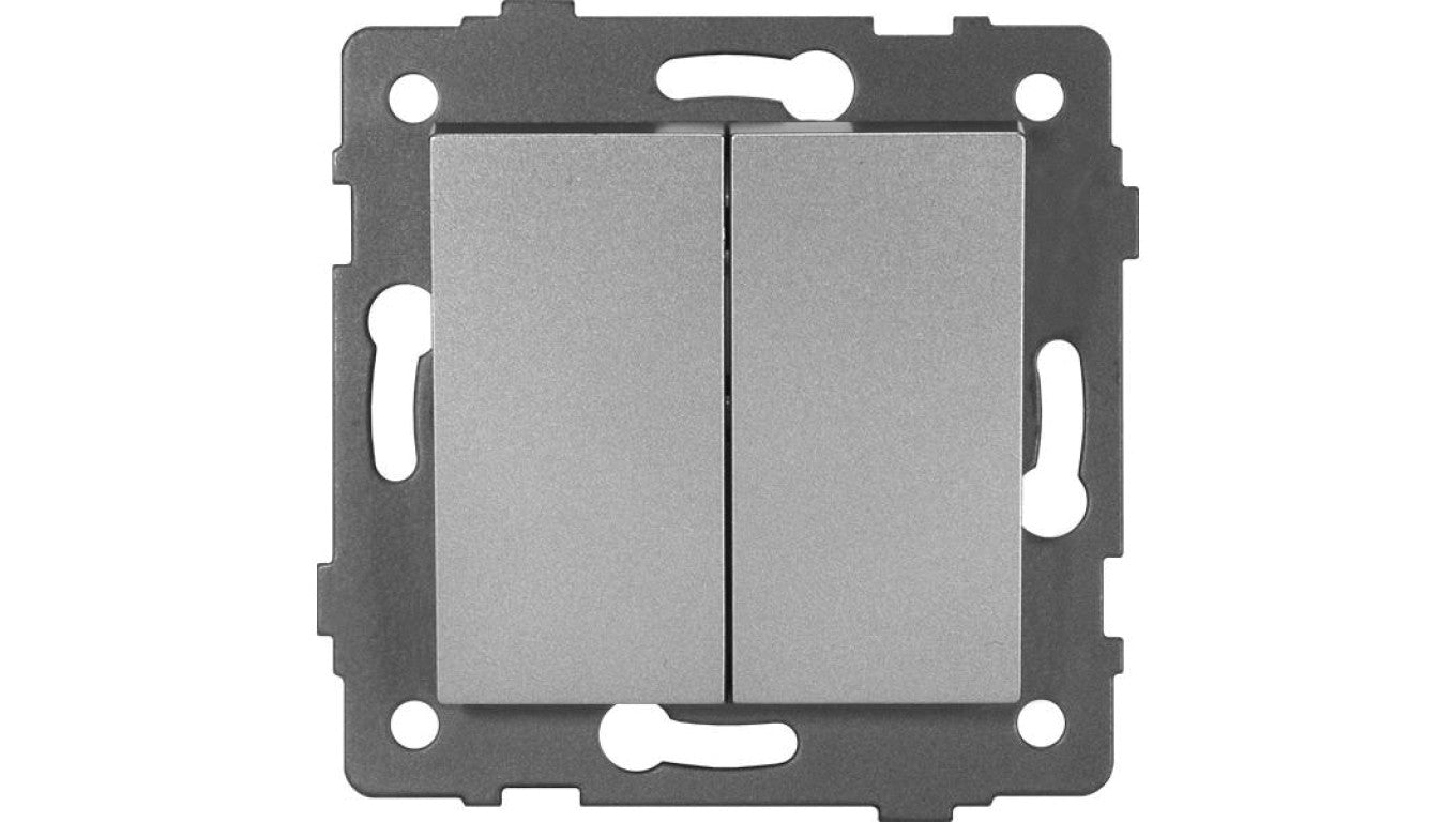 Łącznik podwójny MODERN-Q, 10AX-250V~, szary