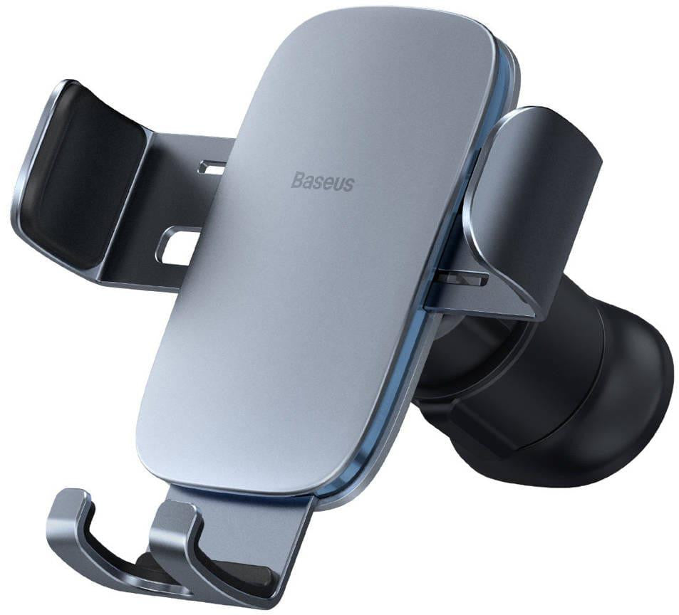 Uchwyt samochodowy na telefon do kratki nawiewu Baseus Metal Age II Gravity, srebrny