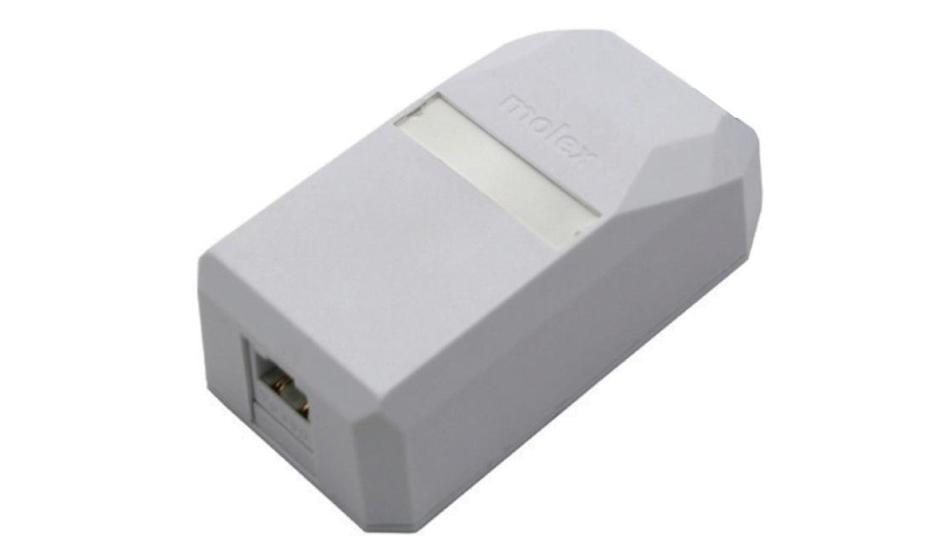 Puszka n/t dla modułu Keystone 1-portowa Snap-On biała Molex