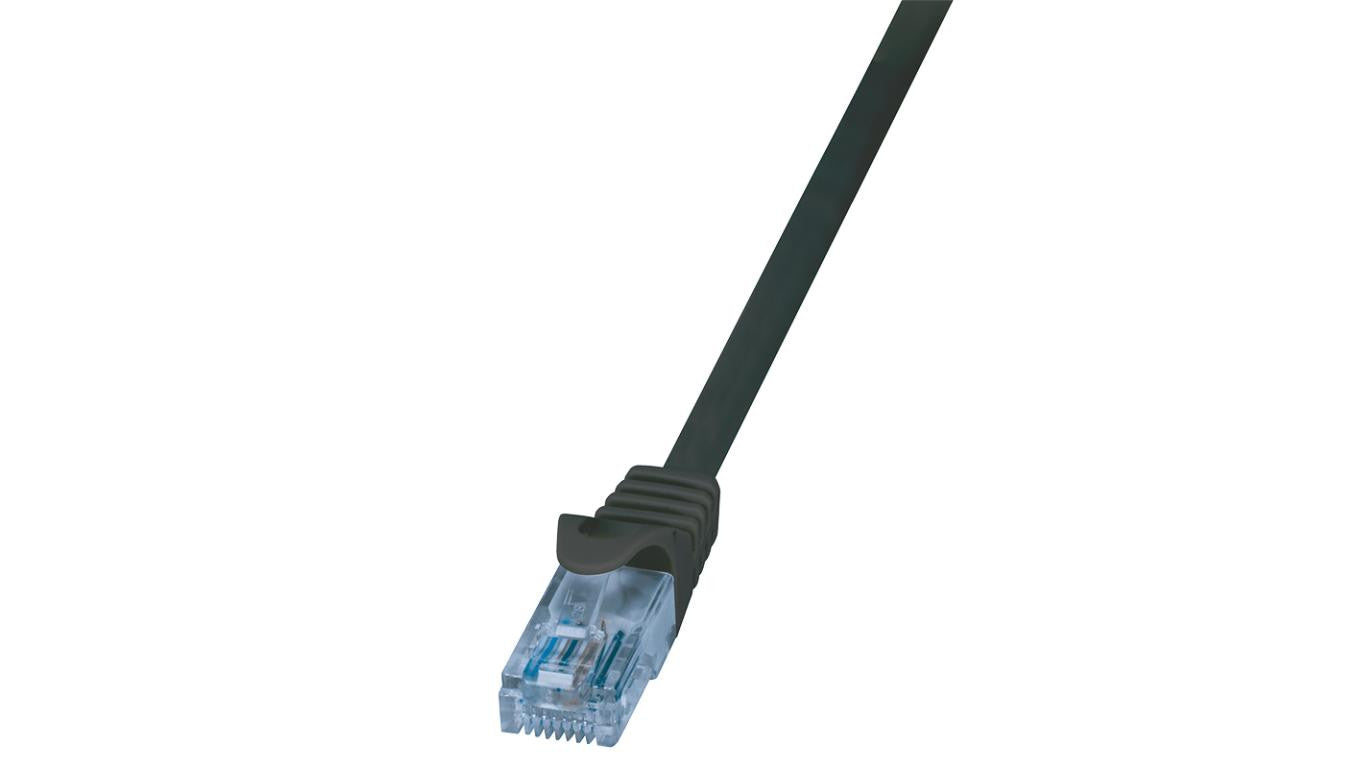 LogiLink Patchcord U/UTP czarny kat.6 PVC 5,0m.