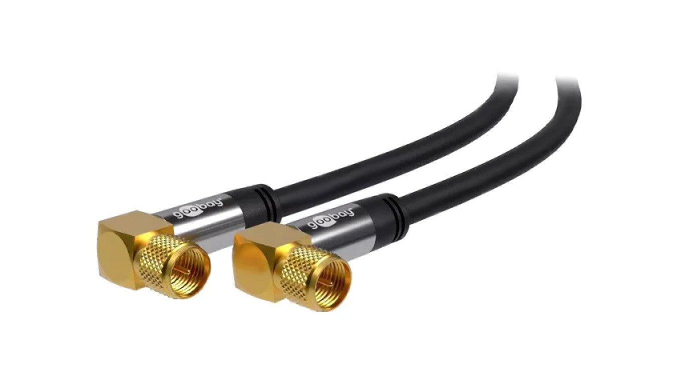 Kabel 2m F wtyk kątowy, z obu stron PVC ekranowane złącza 70573