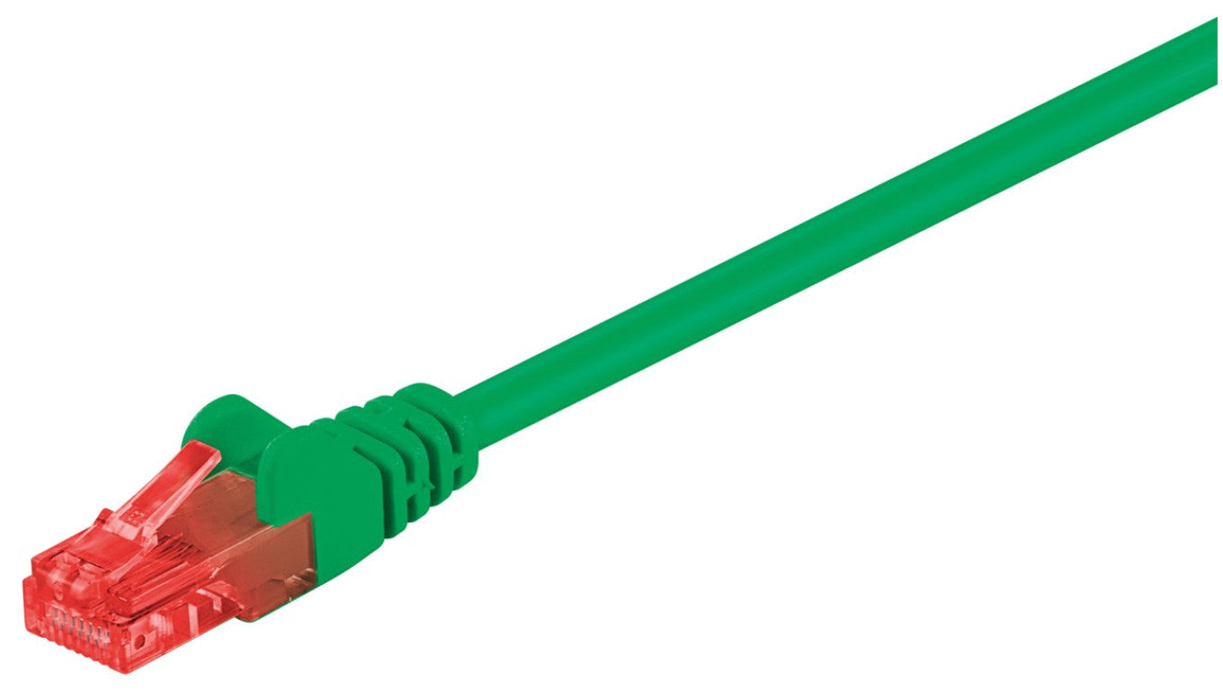 CAT 6Kabel łączący, U/UTP, Zielony - Długość kabla 2 m