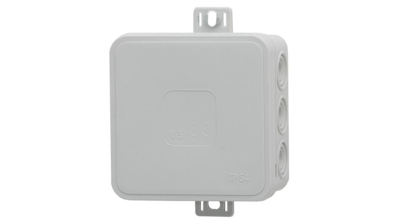 Puszka hermetyczna V5, termoplast 75x75x41 IP54, szara - klik, 12 osłabień
