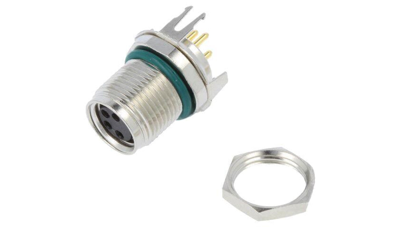 Złącze M8, żeńskie, PIN:4, gniazdo, proste, 30V M8S-04PFFP-SF8001
