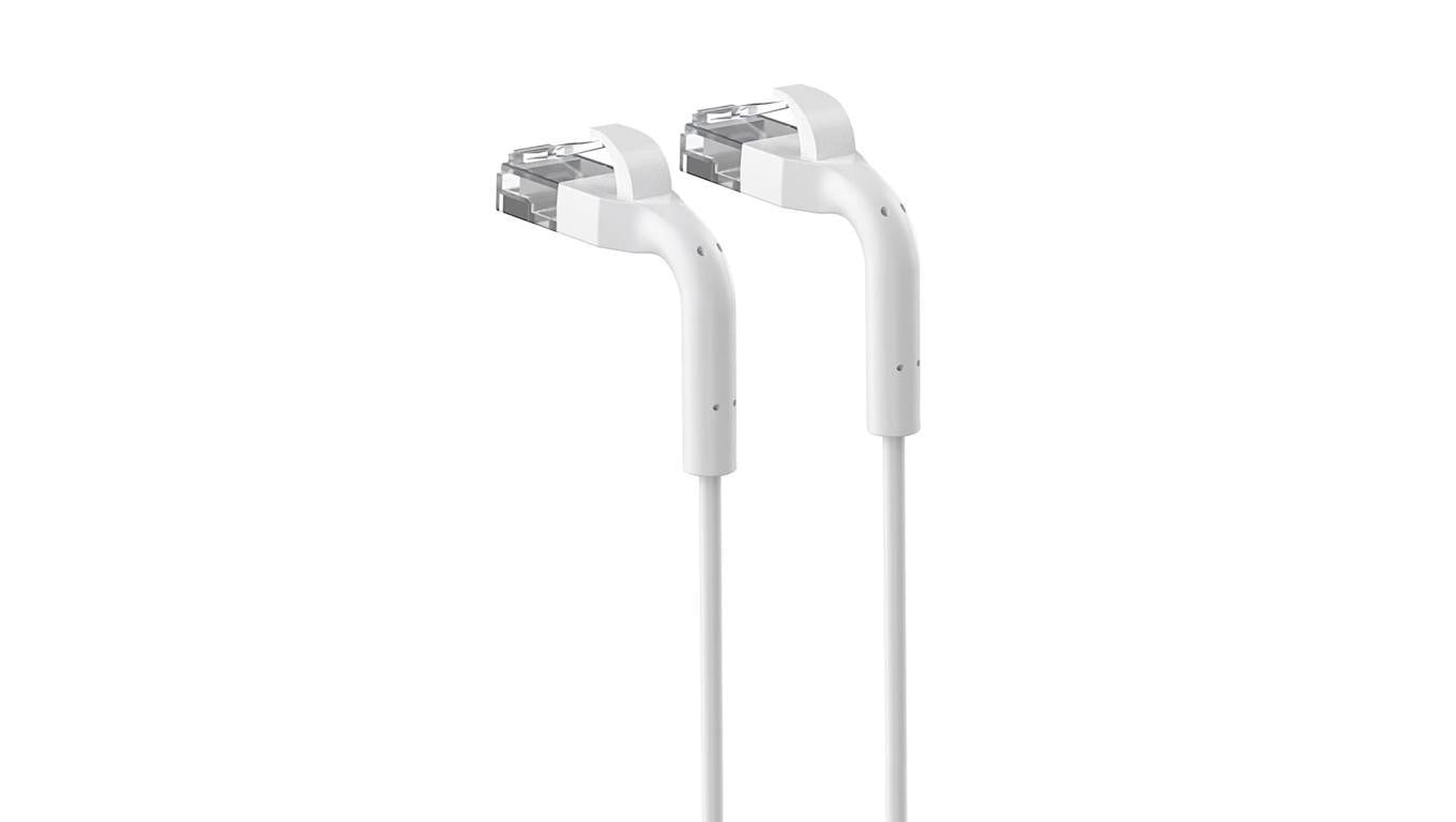 Patchcord LAN Miedź Kabel sieciowy skrętka, łamana końcówka Extralink Kat.6A U/FTP 2m 1Gbps Biały