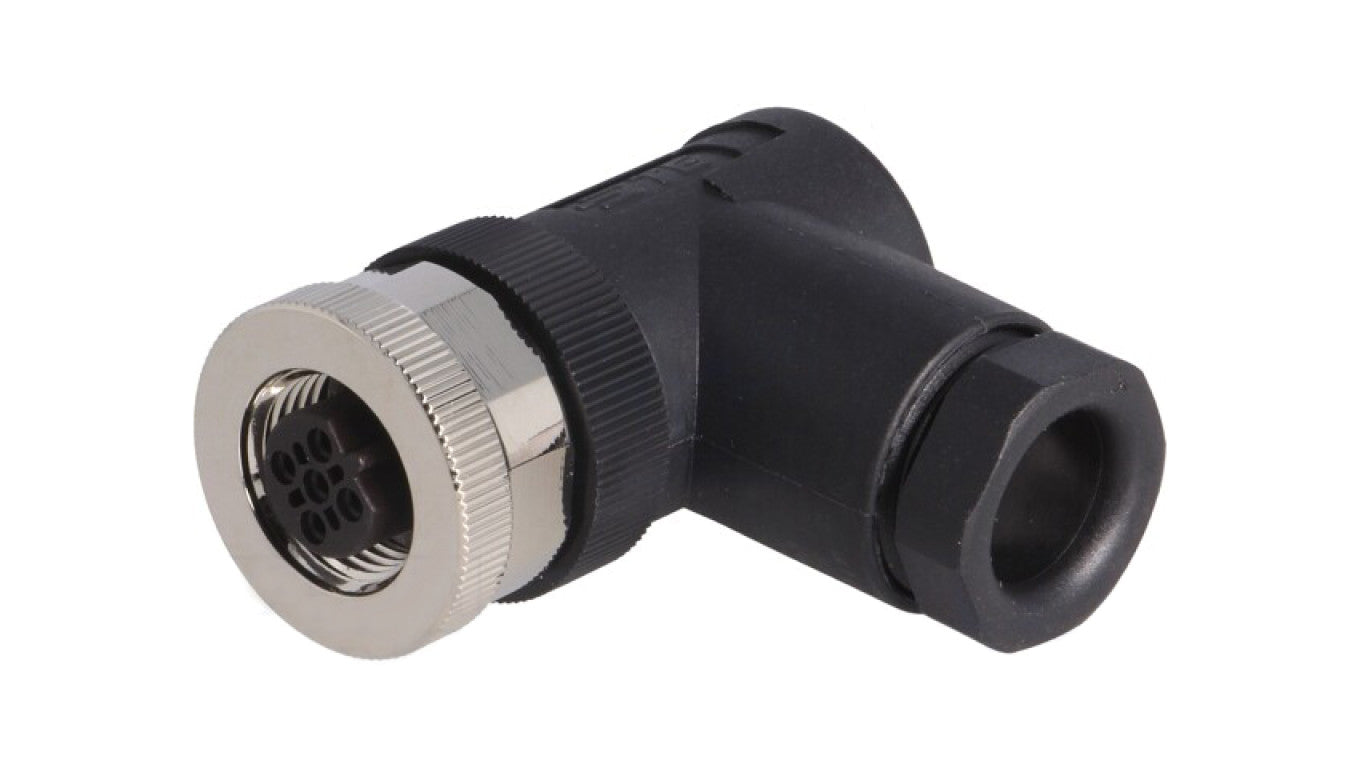 Złącze okrągłe M12 żeńskie kątowe nieekranowane 5-PIN 60V PG9 T4112402051-000