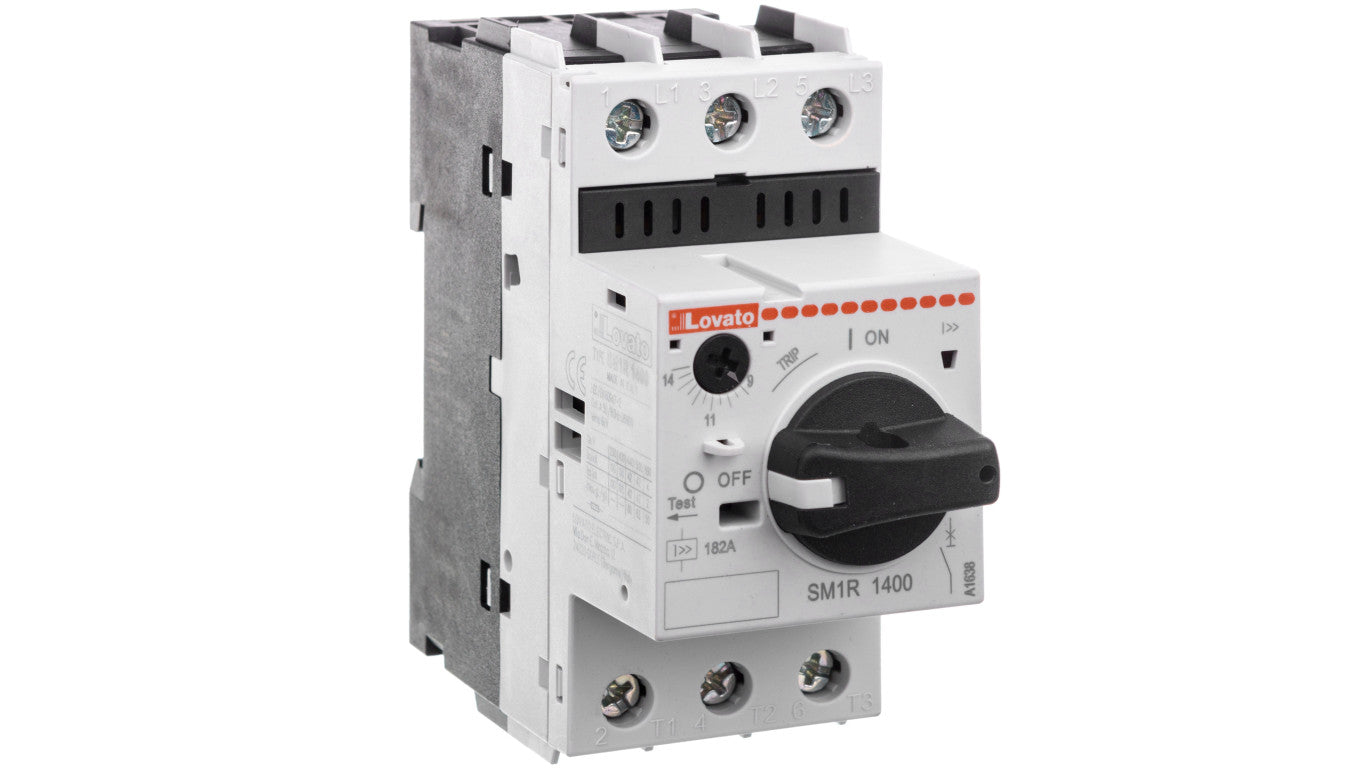 Wyłącznik silnikowy z pokrętłem 5,5kW przy 400VAC 9-14A 100kA SM1R1400