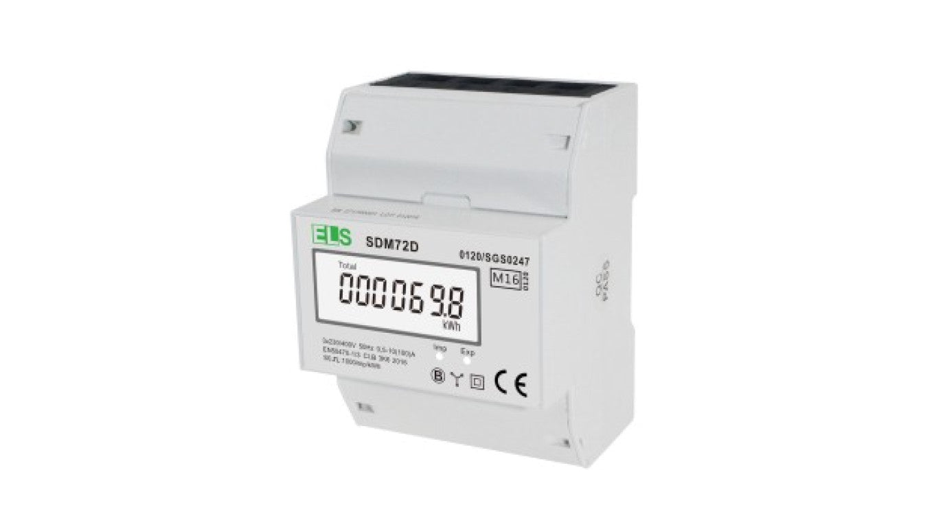 Licznik energii elektrycznej wskaźnik LCD 3-fazowy 100A 4-modułowy SDM72D
