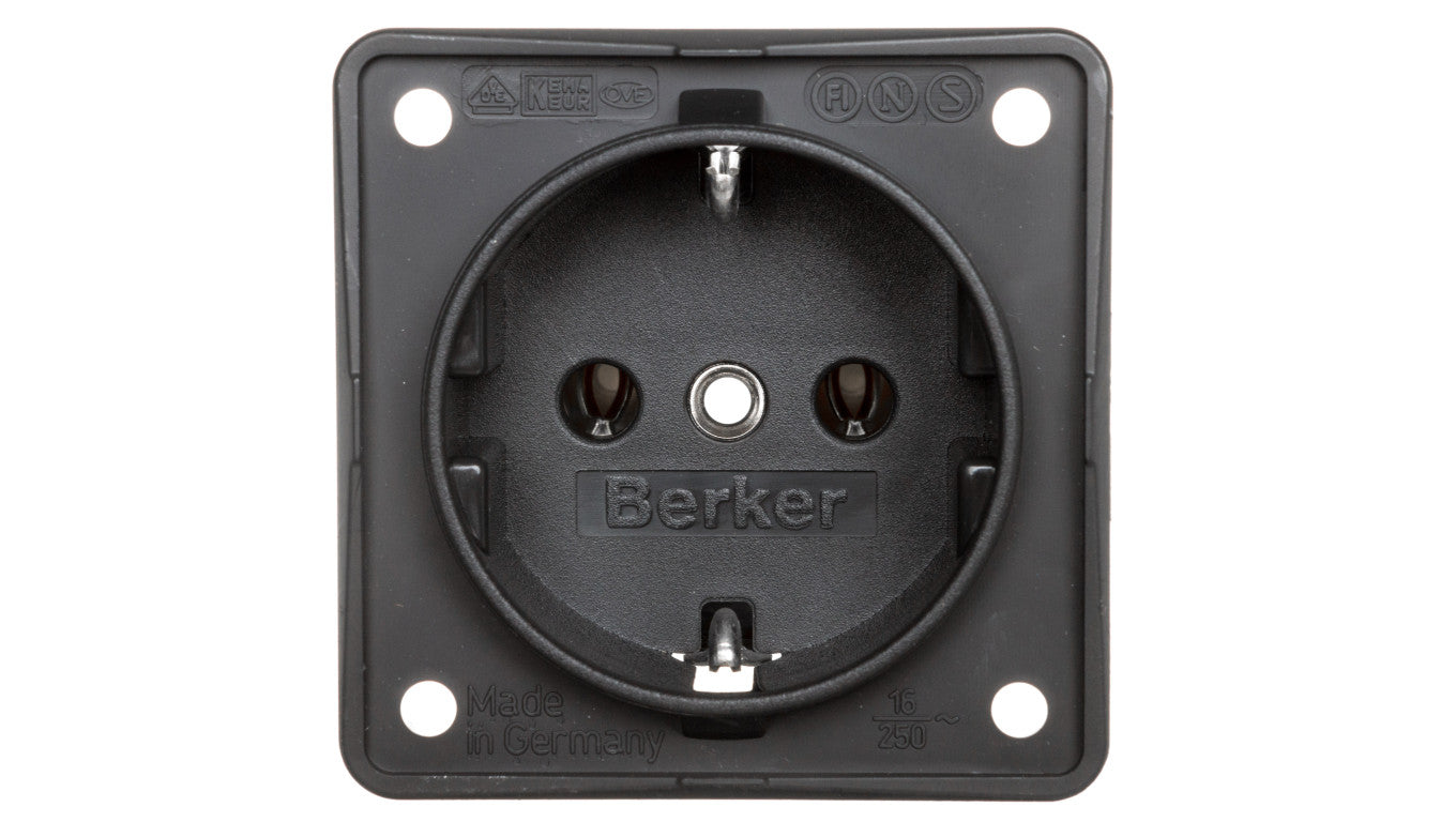 Berker Integro Gniazdo SCHUKO antracyt, mat 941852505