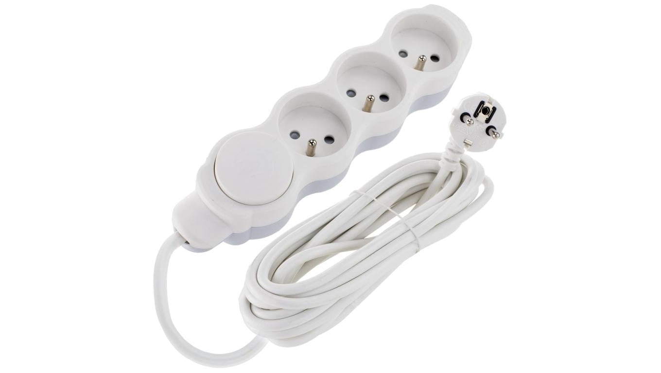 Przedłużacz 3-gniazda z/u 3m 3x1,5mm2 z wyłącznikiem